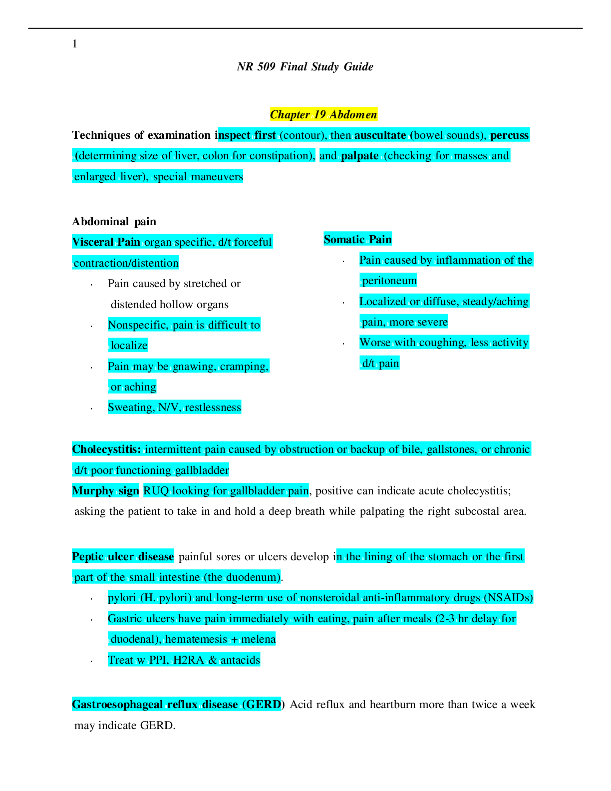 Preview image for NR509 / NR 509 Final Exam Study Guide (Latest 2022 / 2023: Advanced Physical Assessment - Chamberlain College of Nursing.